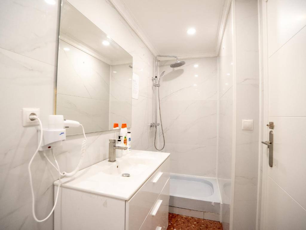 Shared bathroom with shower